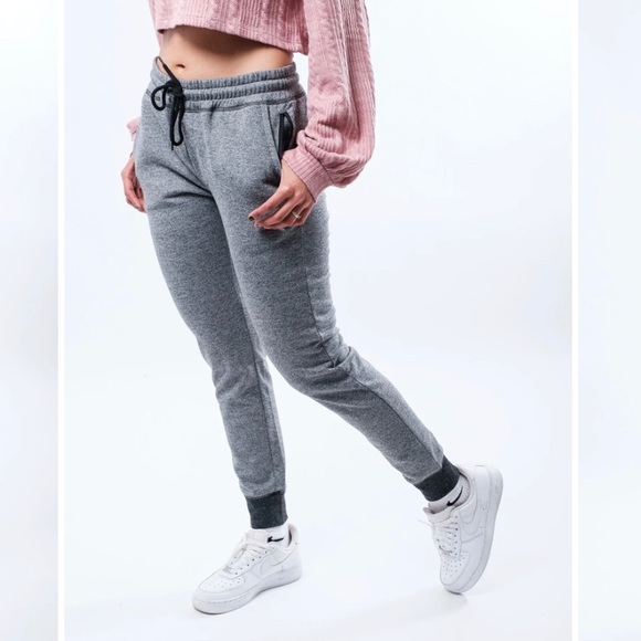 Brooklyn Cloth-Tj Maxx Light Grey High Waisted Joggers Size Medium - Picture 2 of 2